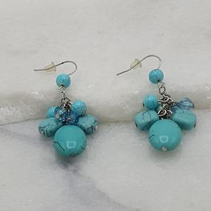 NWT Turquoise Stone Hanging Earrings